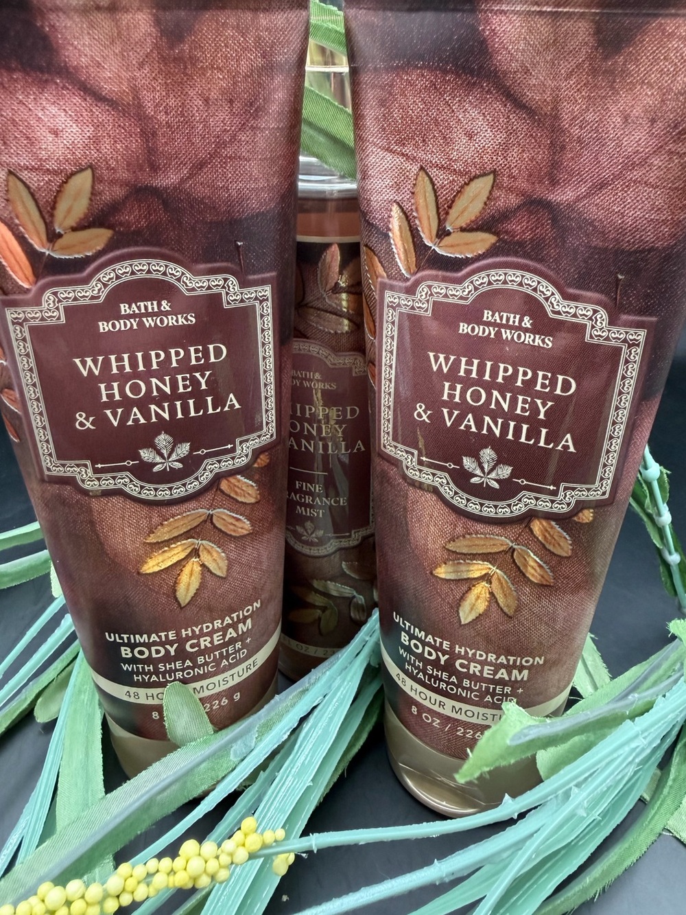 Bath & Body Works Whipped Honey & Vanilla Body Cream Trio- Brown